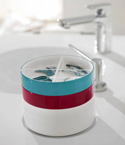 Mit den Villeroy & Boch Apps in neuen Trendfarben lässt sich der Waschplatz schnell individueller gestalten