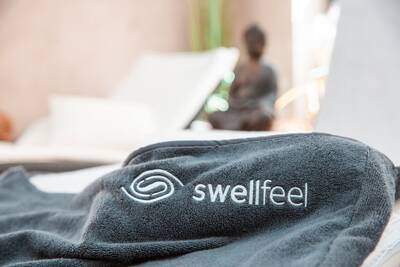 Wärme von Kopf bis Fuß ohne zu verrutschen bieten die Swellfeel Towels aus Biobaumwolle
