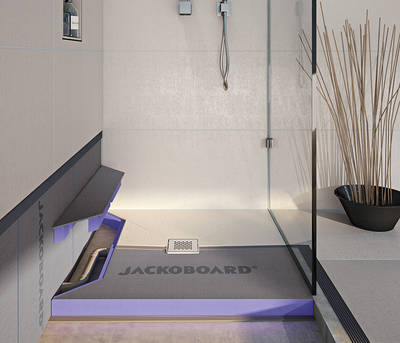 Das Duschelement kommt im praktischen Set und lässt sich leicht und ohne Ausgleichsestrich installieren