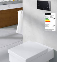 Der Wasser sparende Visign Unterputz Spülkasten erhielt das höchst mögliche „WELL“-Label. Kombiniert werden kann der Spülkasten mit allen Visign WC-Betätigungsplatten von Viega