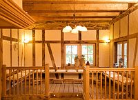 Die typisch westfälische „Upkamer“ dient den Saunagästen als Ruhebereich Die typisch westfälische „Upkamer“ dient den Saunagästen als Ruhebereich
