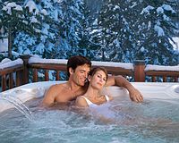 Ein Bad im Whirlpool auch bei Kälte wärmstens zu empfehlen - kostet nicht mal einen Euro pro Tag Ein Bad im Whirlpool auch bei Kälte wärmstens zu empfehlen - kostet nicht mal einen Euro pro Tag