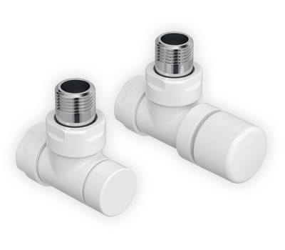 Optisch stets passend, denn die Ventilsets und Anschlussarmaturen sind in Weiß, Chrom und einige Varianten auch im Edelstahl-Look erhältlich