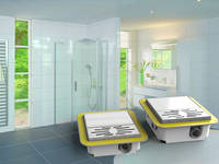 Plancofix Plus von Pentair Jung Pumpen ermöglicht auch im Altbau den Einbau bodengleicher Duschen