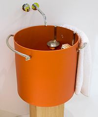 Ein Kochtopf stand Pate f�r die originellen Chef-Waschbecken von Rapsel