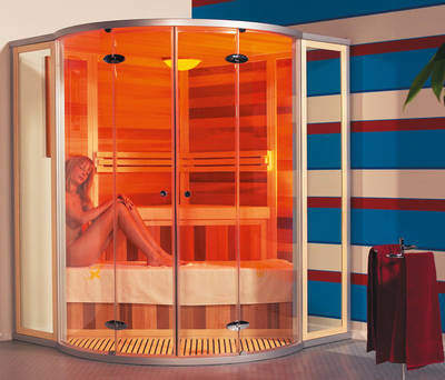 Sauna und Infrarotkabine glücklich vereint im Saunalux Kombimodell