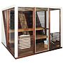 Die Impression Sauna besticht durch gro�e Glasfl�chen und einen attraktiven Materialmix