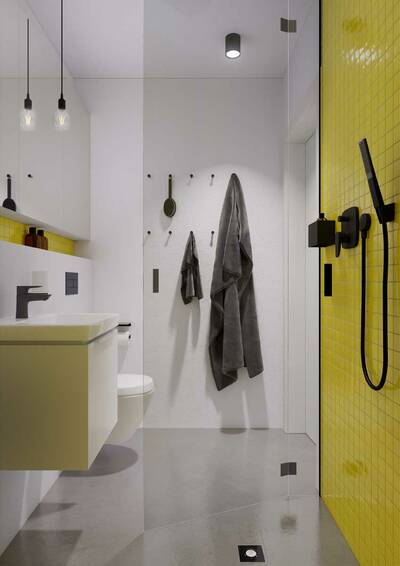 Individuell geplante Tiny Houses gehen auch beim Badezimmer auf die Wünsche der Kunden ein. Dreh- und Angelpunkt ist hier die bodengleiche Dusche, deren Fläche multifunktional genutzt werden kann