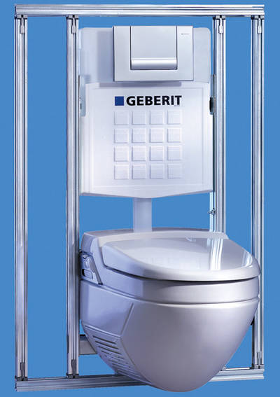 Haben ihren Platz in der Mühle  – Geberit-Installationssysteme, inklusive Dusch-WC Geberit Balena 8000
