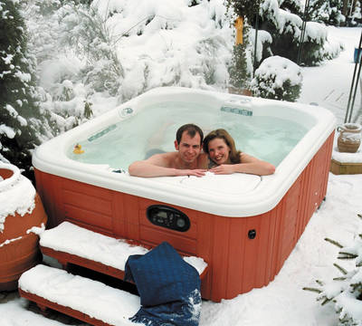 Sprudelbad im Freien - ein gesunder Genuss