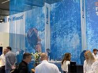 ProMinent auf dem aktuellen Messstand auf der Fachmesse interbad. Gefragt war vor allem Technik, die Ressourcen spart und Energie sinnvoll einsetzt