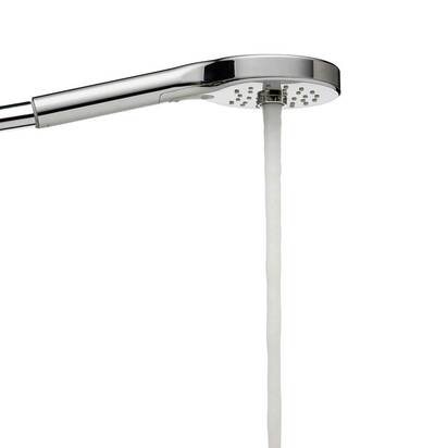 Dank starkem Singlestrahl reinigt die Brauseserie Artshower nach dem Duschen die Umgebung mit Wasserdruck