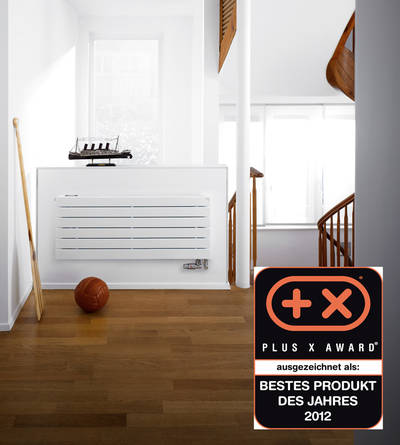 Gleich mehrfach mit dem Plus X Award ausgezeichnet: Design Heizkörper Zehnder Nova Neo mit hohem Strahlungswärmeanteil