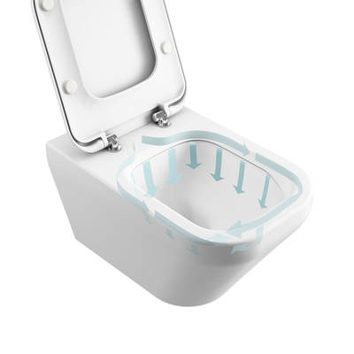 Dank der Mircroslot-Lösung wird das gesamte WC gründlich ausgespült – bis zum hinteren Rand