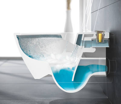 Unsichtbar sorgen die ViFresh-WCs von Villeroy & Boch für saubere Frische bei jeder Toilettenspülung
