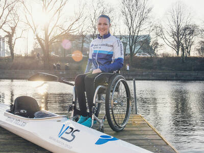 Deutschlands schnellste Parakanutin und Sporttherapeutin Edina Müller (Foto: Matthias Buchholz)