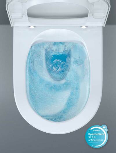 Doppelt hygienisch: HygieneFlush Spülsystem plus HygieneGlaze antibakterielle Keramikglasur