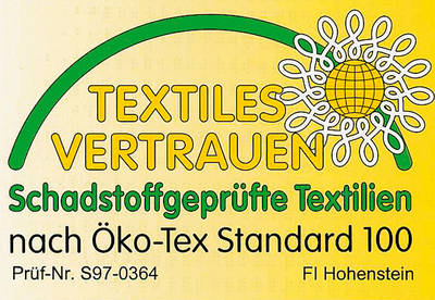 Die Bezüge entsprechen dem Öko-Tex Standard 100