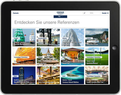 Für alle, die auch unterwegs auf die Objekte zugreifen möchten, gibt es die Grohe App „Water Enjoyment“