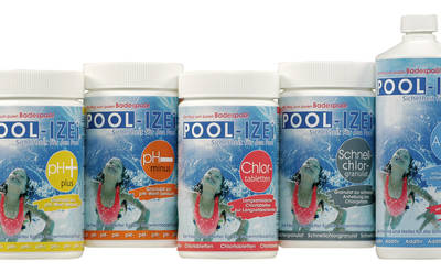 Das Pool-izei-Sortiment umfasst alles zur sicheren Wasserpflege