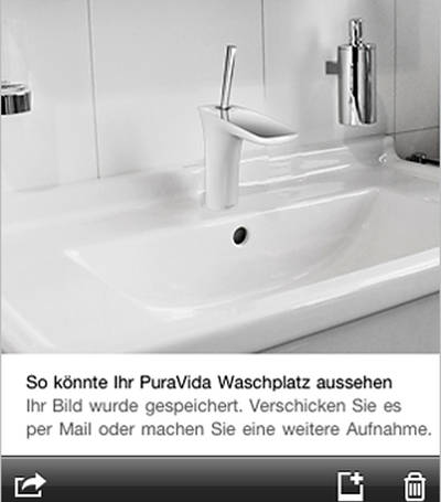 Einfach virtuell ausprobieren, wie die PuraVida am heimischen Waschplatz wirkt