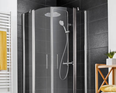 Die platzsparrende Ecklösung: Favorit Nova Runddusche von HSK