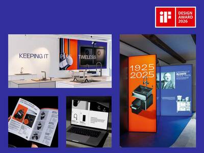 Auch die neue BLANCO Markenidentität erhielt den iF Design Award 2026 Winner in der Disziplin „Branding & Communication Design“, Kategorie „Corporate Design“