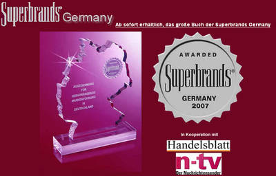 Superbrands Award 2007 - zu den handverlesenen Gewinnern gehört auch Villeroy & Boch