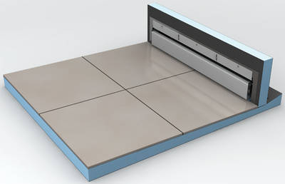 Mit wedi Fundo Riolito Discreto wird der Wasserablauf optisch in die Wand verlegt